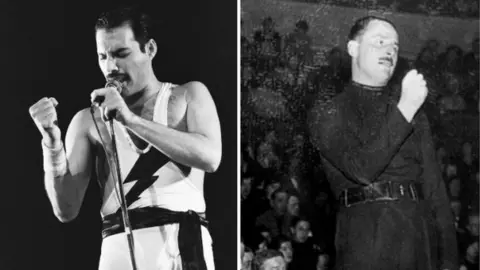 Getty Images Freddie Mercury and Oswald Moseley