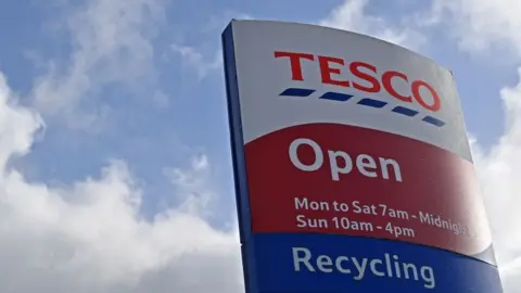 Getty Images A Tesco sign