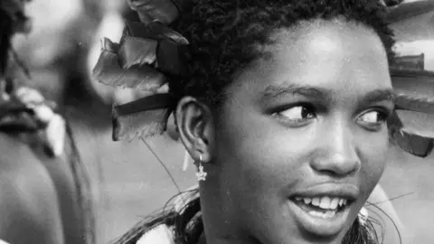 Getty Images Queen Mantfombi MaDlamini Zulu pictured in about 1973 when she was a princess of Swaziland, now known as Eswatini