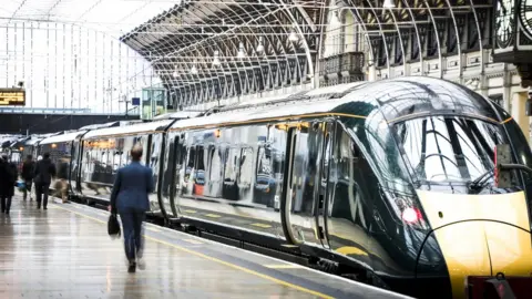 Getty Images Hitachi 800 train at Paddington railway station