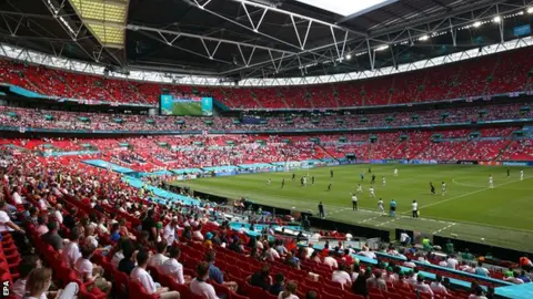 EPA Wembley Stadium for England's Euro 2020 Group D fixture against Croatia