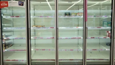Getty Images Empty freezers in Cardiff