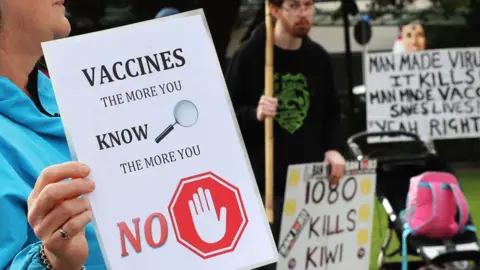 Lynn Grieveson - Newsroom An anti-vaccine protester in New Zealand
