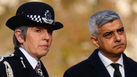 PA Media Cressida Dick with Sadiq Khan
