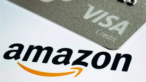 Getty Images Amazon and Visa logos