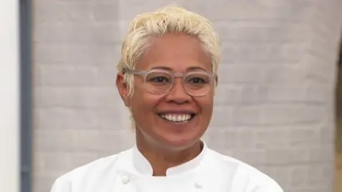 Shine TV Monica Galetti smiling on MasterChef
