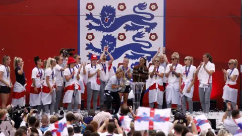 PA Wire England players celebrating