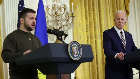 Getty Images Joe Biden and Volodymyr Zelensky