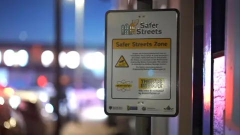 BBC Safer Streets sign in Bedford