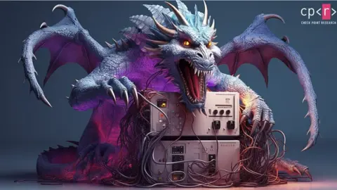 Checkpoint Checkpoint illustration of a dragon with computers