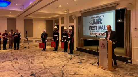 Bournemouth Air Festival Event opening at a conference room due to bad weather