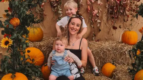 Steph Powell Steph Powell with her two sons George and Harry