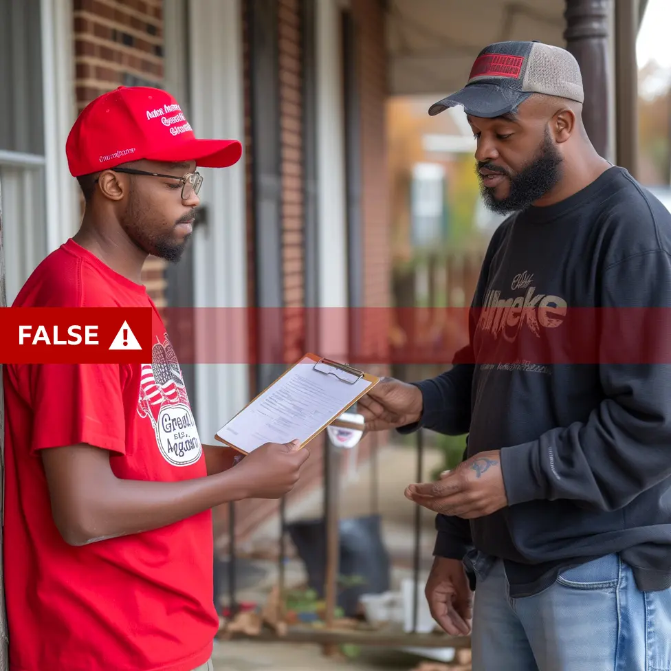 AI-GENERATED IMAGE AI generated image of black Trump supporters