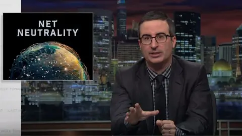 HBO / Youtube John Oliver has released bespoke web only YouTube films to continue his campaign in support of net neutrality.