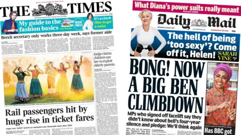 Times/Mail front pages