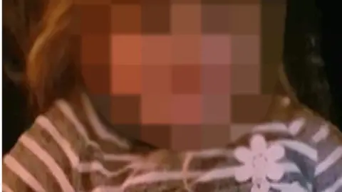 German Federal Criminal Police Pixelated image of abused four-year-old