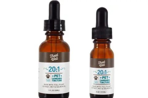 TreatWell A picture showing TreatWell's cannabis tincture for pets