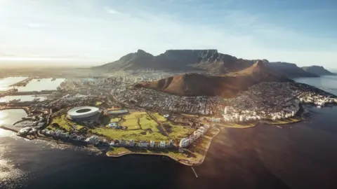 Getty Images Aerial view of Cape Town South Africa
