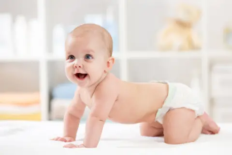 Getty Images A baby crawling