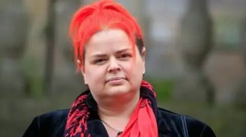 PA Media Claire Mercer, the widow of a man who was killed on a stretch of smart motorway in 2019