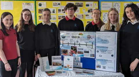Ysgol Gyfun Penweddig Students Megan, Nel, Eira, Gwilym, Anwen, Efa and Nela