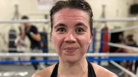 Amy Matthews at Far Cotton Boxing Club