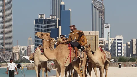 British explorers retraced a trek across the Empty Quarter desert to Abu Dhabi. (Joseph Capellan/AFP/Getty Images)