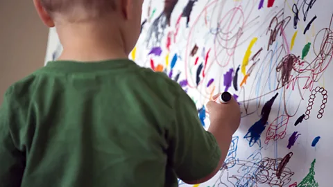 From a young age, children scribble - is it a graphic form of 'babbling'? (Getty Images)