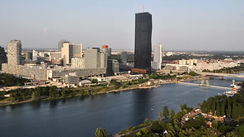 Manfred Shmid/ Getty Images Aerial view of the Vienna International Centre, home to the United Nations Office and many businesses (Credit: Manfred Shmid/ Getty Images)