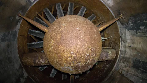 William Park Inside one of the extractor fans; the vent is easily big enough to stand up in (Credit: William Park)