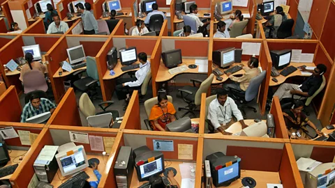 Alamy Stock Photo International companies have long outsourced IT tasks to call centres in India to save money - but now those human centres may be replaced by robots (Credit: Alamy Stock Photo)