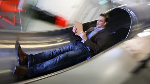 Alamy Relive your childhood by sliding to your next quarterly appraisal (Credit: Alamy)