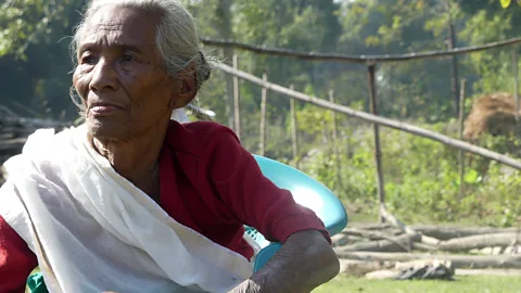 Jules Montague Tikshri Pegu, who had a stroke in her 20s, is one of the islanders to receive care from the hospital boats (Credit: Jules Montague)