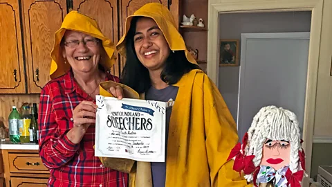 Suchi Rudra Those who complete the screech-in are awarded a certificate and officially welcomed to the Newfoundland community (Credit: Suchi Rudra)