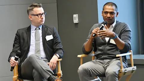 Getty Images Rajesh Anandan, right, founder of Ultranauts, which aims to prove the value of neurodiversity in the workplace (Credit: Getty Images)