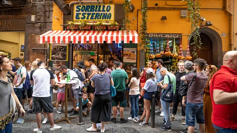 Stuart Black/Alamy Sorbillo Esterina in the historical centre of Naples is famous for its takeaway fried pizza (Credit: Stuart Black/Alamy)