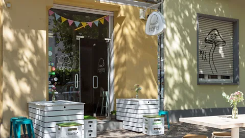 Andreas Bohlender Querensteigerin Uli Marschner, a former advertising agent, quit to start a small neighbourhood restaurant in Berlin called Häppies (Credit: Andreas Bohlender)