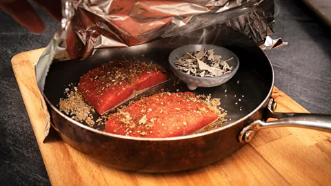 Scott Yavis Inez Cook dry-marinades and home-smokes salmon using dry white sage (Credit: Scott Yavis)