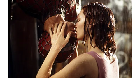 Alamy The upside-down kiss between Maguire and Kirsten Dunst's Mary Jane is both iconic and embodies the film's old-school romanticism (Credit: Alamy)