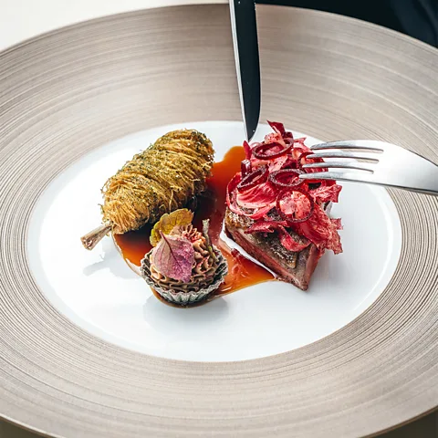 Lateef Photography/Paul Ainsworth at No. 6 No. 6's "all the pigeon" dish uses every part of the bird in ingenious ways (Credit: Lateef Photography/Paul Ainsworth at No. 6)