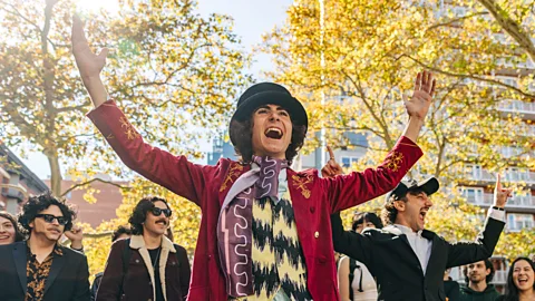 Getty Images Timothée Chalamet lookalikes at a contest in New York City (Credit: Getty Images)