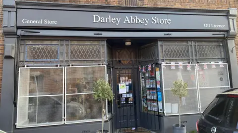 BBC An exterior image of Darley Abbey Village Store in Darley Abbey, in Derby