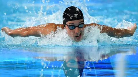 Getty Images Alys Thomas took the 200m butterfly gold for Wales