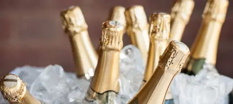 Getty Images File pic of Champagne bottles