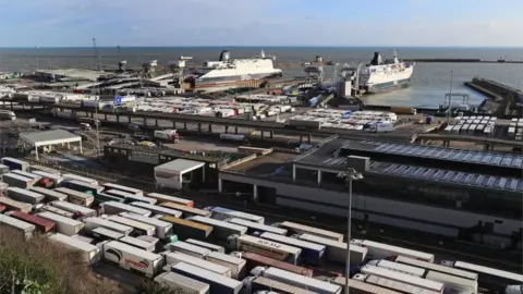 PA Media Lorries at Port of Dover