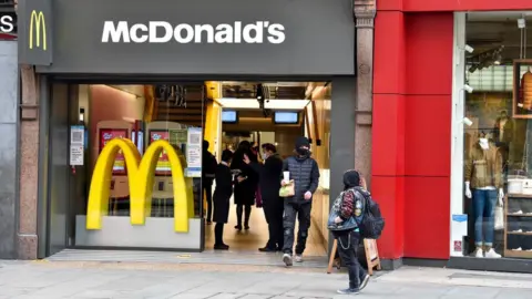 Getty Images Customers in a McDonald's restaurant in the UK