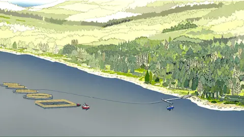 Loch Long Salmon Visualisation of how the site will look