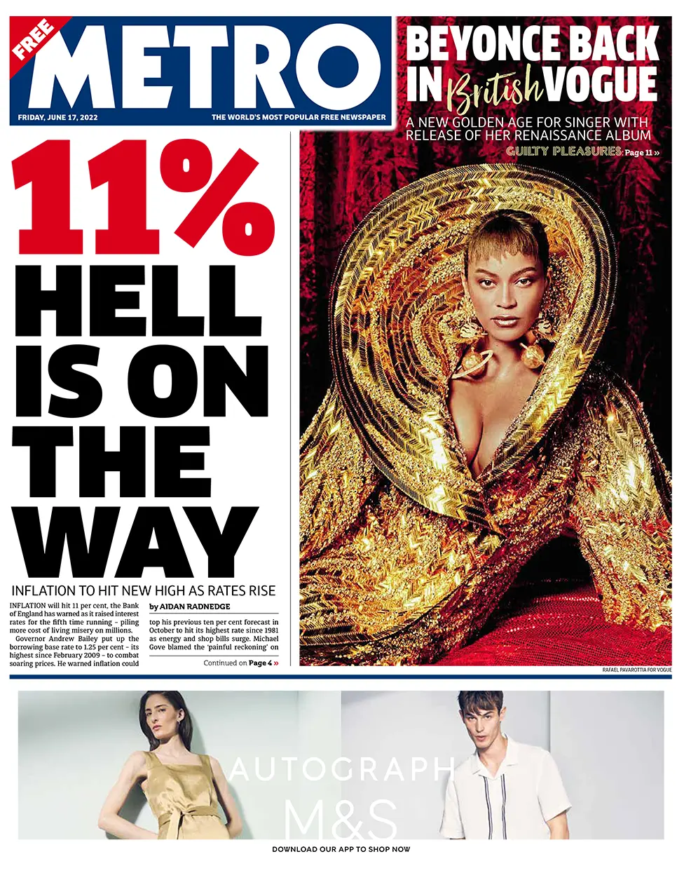 BBC Metro front page