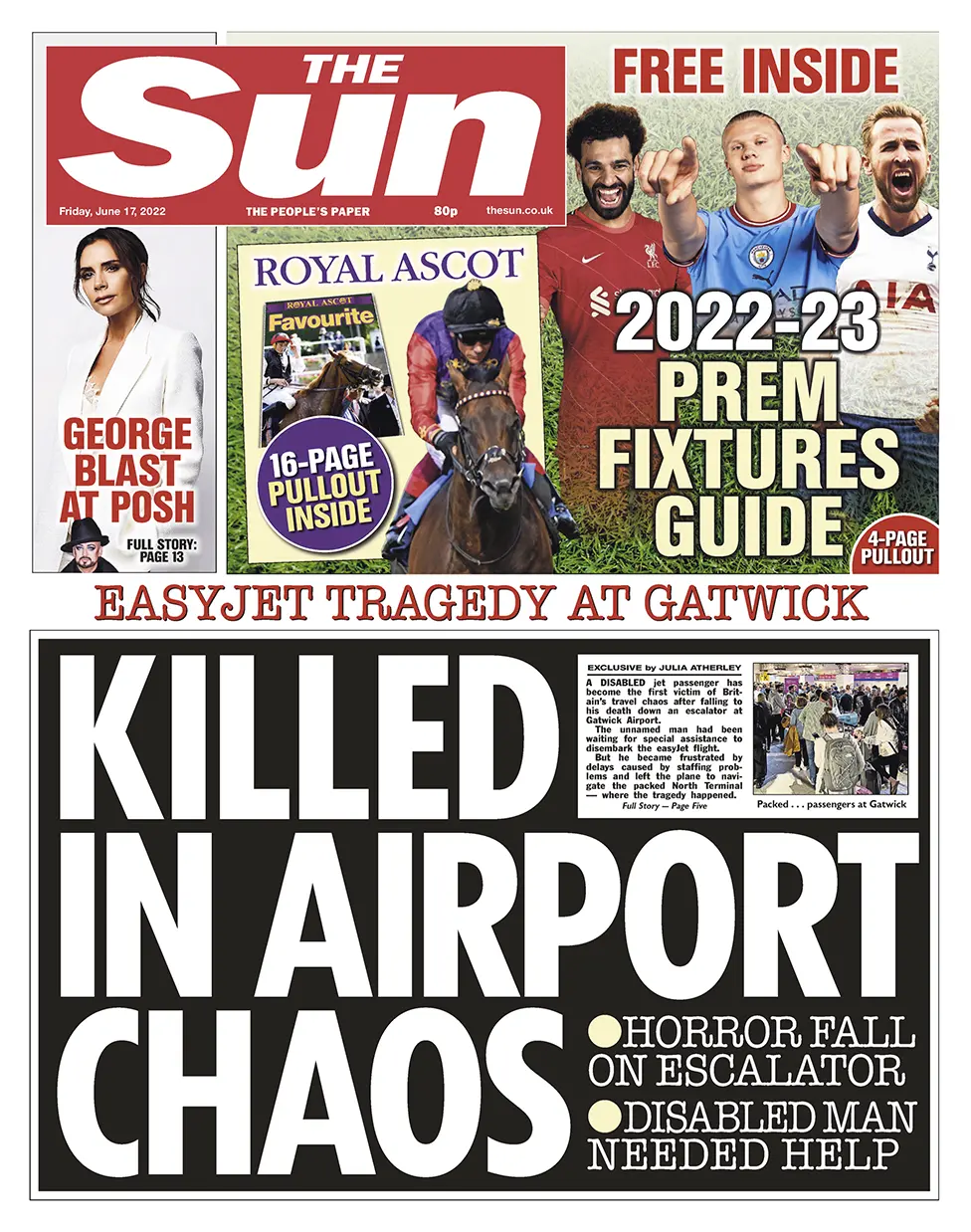 BBC The Sun front page