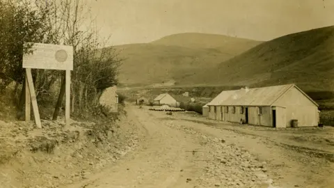 Cadw Buildings at the dam during construction